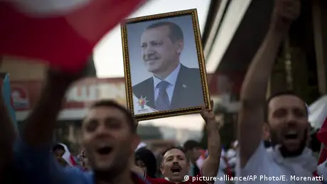 Supporters rally for Turkey's Recep Tayyip Erdogan