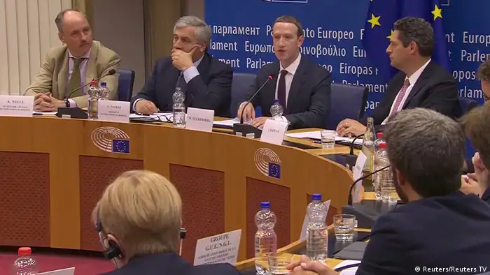 Brüssel EU-Parlament | Mark Zuckerberg, Facebook-CEO