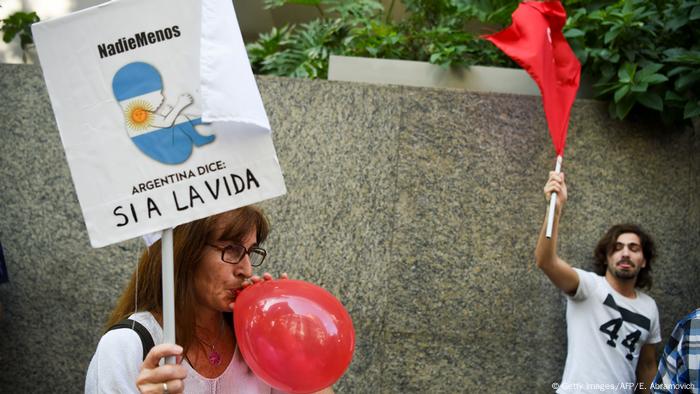 Manifestación antiabortista en Buenos Aires.