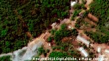 North Korea's Punggye-ri nuclear test facility is shown in this DigitalGlobe satellite image in North Hamgyong Province, North Korea, May 23, 2018. Satellite image ©2018 DigitalGlobe, a Maxar company/Handout via REUTERS ATTENTION EDITORS - THIS IMAGE HAS BEEN SUPPLIED BY A THIRD PARTY. NO RESALES. NO ARCHIVES