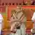 Indien Narendra Modi & Sheikh Hasina & Mamata Banerjee in Shantiniketan