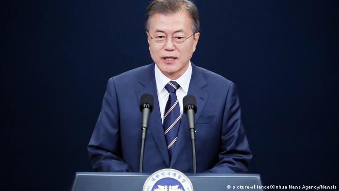 Der südkoreanische Präsident Moon Jae In (Foto: picture-alliance/Xinhua News Agency/Newsis)
