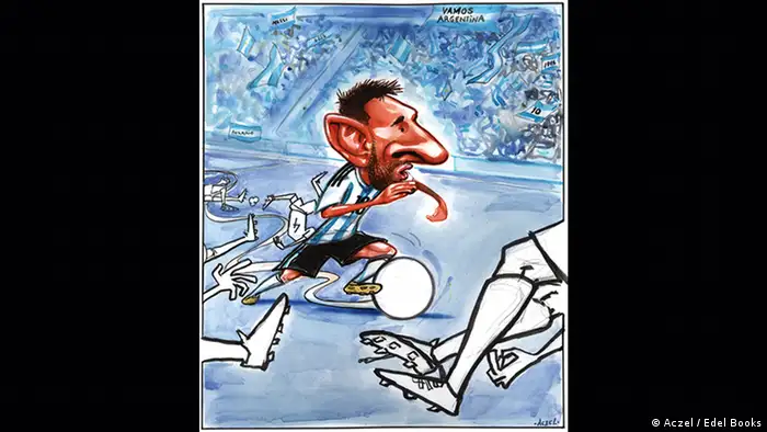Lionel Messi kickt Fußball.