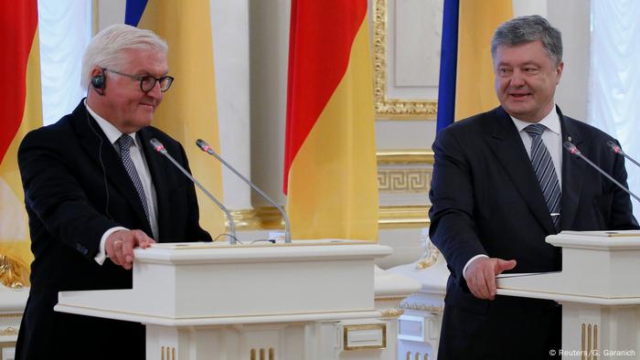 Frank-Walter Steinmeier in Kiew mit Petro Poroschenko