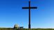 A cross stands alongside a hiking trail in southwestern Germany A cross stands alongside a hiking trail in southwestern Germany