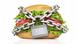 An image showng a hamburger in chains An image showng a hamburger in chains