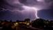 Lightning strikes during a thunderstorm in Brandenburg Lightning strikes during a thunderstorm in Brandenburg
