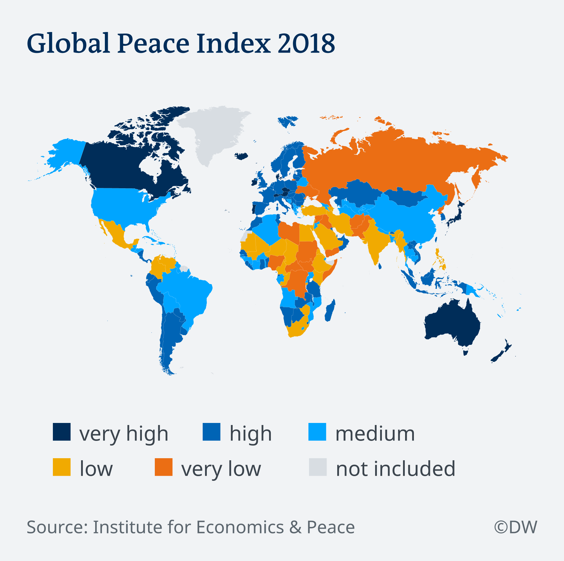 Infografik Global Peace Index 2018 EN