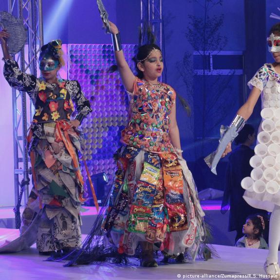 Fashion designer turns dresses made from single use plastics into  environmental statements, News