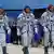ABD'li Serena Aunon-Chancellor, Rus Sergey Prokopyev ve Alman Alexander Gerst uzaya gitmeden önce