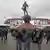Russland, Moskau: Stadium vor dem Spiel Spartak Moscow gegen Tosno