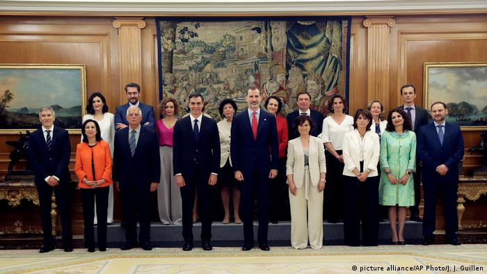 Prime Minister Pedro Sanchez presents his cabinet to King Felipe