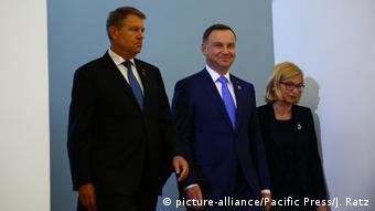Президент Румынии Клаус Йоханнис и президент Польши Анджей Дуда