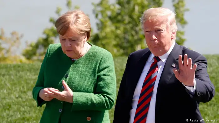 G7 Gipfel in Kanada Trump und Merkel