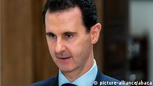 Syrian President Bashar al-Assad during an interview given to Britain's Mail on Sunday Journalist in the capital Damascus, said that the UK publicly supported the White Helmets that are a branch of Al Qaeda and Jabhat al-Nusra in different areas of Syria, Damascus, on June 10, 2018. Photo by SalamPix/ABACAPRESS.COM |