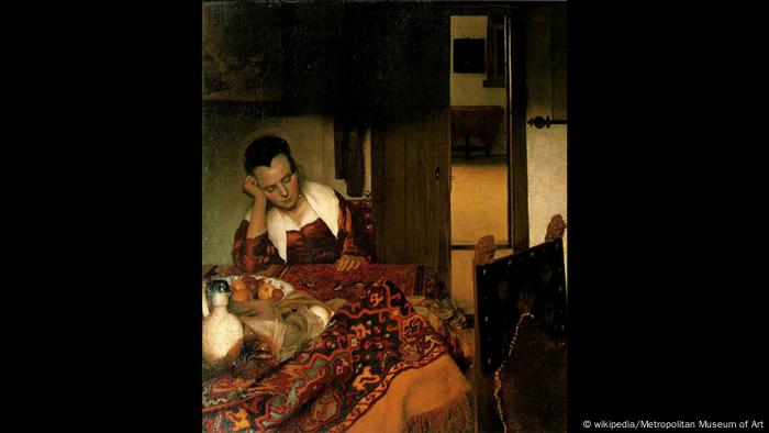 Moteris, padėjusi galvą ant rankos ir sėdinti prie stalo (Wikipedia/Metropolitan Museum of Art)