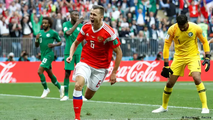 Russland, WM 2018: Russland-Saudi Arabien,Tor 2 für Russland durch Denis Cheryshev (Reuters/C. Recine)