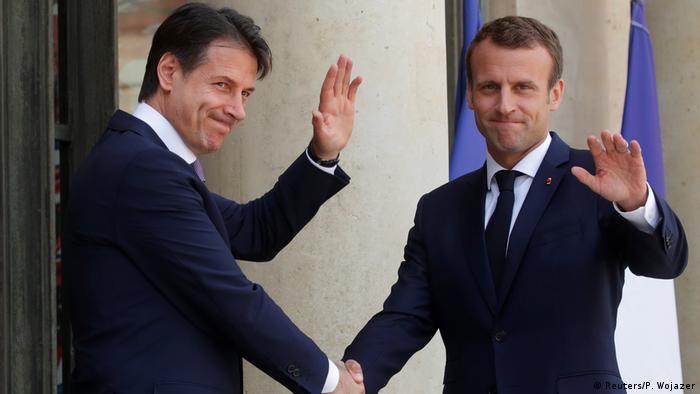 Emmanuel Macron Giuseppe Conte Paris (Foto: Reuters/P. Wojazer)