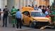 A view shows a damaged taxi, which ran into a crowd of people, in central Moscow. A view shows a damaged taxi, which ran into a crowd of people, in central Moscow.