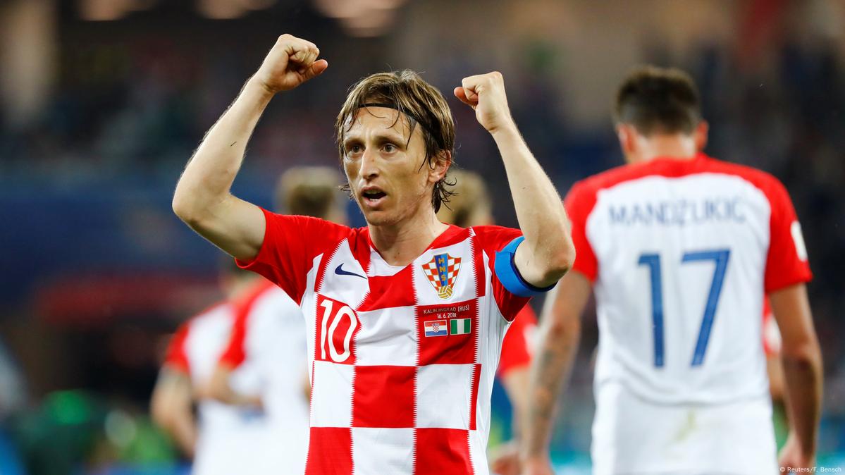 Detail View of the shirt of Luka Modric of Croatia during the 2018