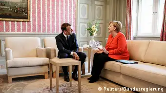 Angela Merkel à la recherche de solutions bilatérales avec les Européens. Ici avec Emmanuel Macron, reçu mardi 19 juin à Meseberg.