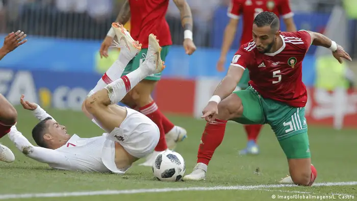 Russland WM 2018 | Portugal vs Marokko 1:0 - Foul an Ronaldo (Imago/GlobalImagens/L. Castro)