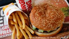 FILE- This Feb. 1, 2018, file photo shows a Burger King Whopper meal combo at a restaurant in the United States. Burger King says it’s sorry for offering a lifetime supply of Whoppers to Russian women who get pregnant from World Cup players. (AP Photo/Gene J. Puskar, File) |