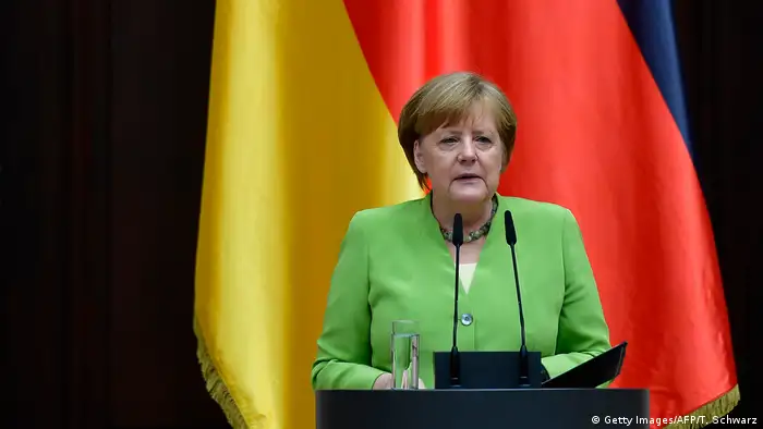 Deutschland Bundeskanzlerin beim Weltflüchtlingstag (Getty Images/AFP/T. Schwarz)