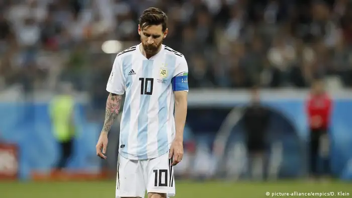 Fußball WM 2018 Gruppe D Argentinien - Kroatien Lionel Messi (picture-alliance/empics/D. Klein)