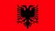 Flagge Albaniens, schwarzer Doppelkopfadler auf rotem Grund Flagge Albaniens, schwarzer Doppelkopfadler auf rotem Grund