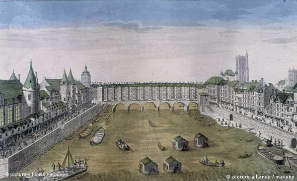 Paris: Le Pont au change, um 1800 (Foto: picture-alliance / maxppp)