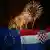 Kroatien, Zagreb: EU-Beitritt Kroatiens - Feuerwerk am See Bundek