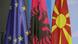 Bildkombo Flagge EU Albanien Mazedonien Bildkombo Flagge EU Albanien Mazedonien