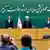 حسن روحانی در میان چند عضو ارشد کابینه دولت دوازدهم