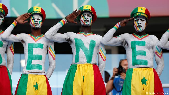 Senegal fans inside the stadium before the Senegal vs Colombia World Cup 2018 group stage match in Samara, Russia. 28.06.2018.