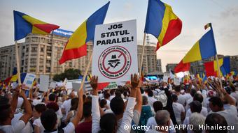 Rumänien - Pro-Regierungsproteste in Bukarest - Protest gegen Justiz