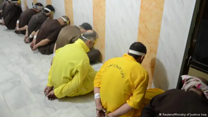 Irak verurteilte IS-Angehörige vor Hinrichtung (Reuters/Ministry of Justice Iraq)