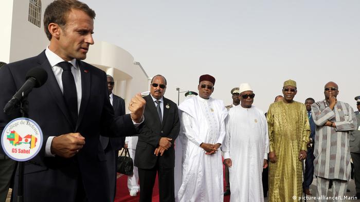 Macron et des présidents du Sahel en juillet 2018