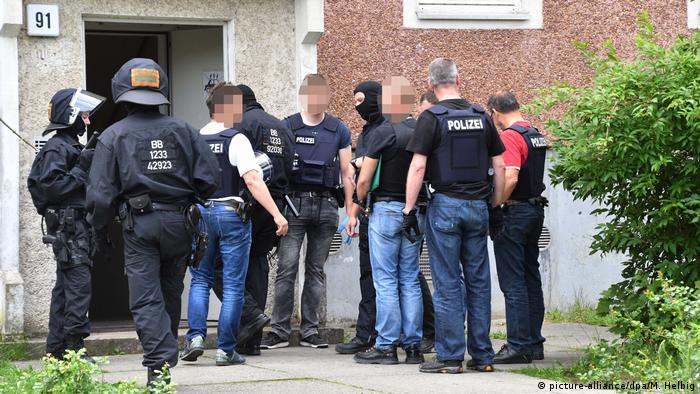 Deutschland Polizeieinsatz in Flüchtingsunterkunft in Cottbus