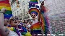 07.07.2018
Members of the Lesbian, Gay, Bisexual and Transgender (LGBT) community take part in the annual Pride Parade in London on July 7, 2018. (Photo by Tolga AKMEN / AFP) (Photo credit should read TOLGA AKMEN/AFP/Getty Images)
