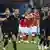 Игроки сборной Хорватии радуются победе над Россией