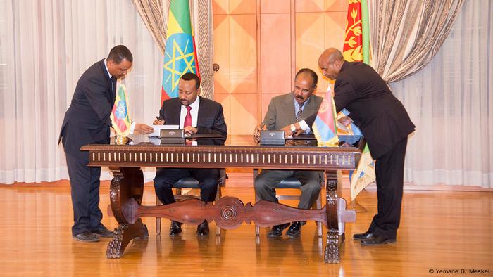  President Isaias Afwerki & Prime Minister Abiy Ahmed in Asmera (Yemane G. Meskel)