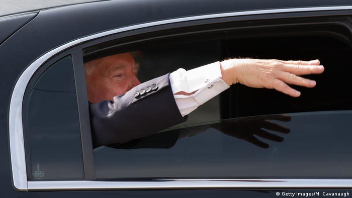 US-Präsident Donald Trump in Limousine