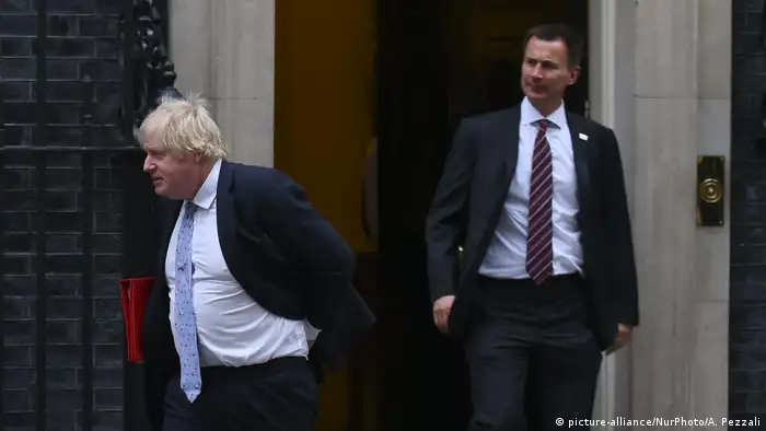 London Downing Street Boris Johnson Jeremy Hunt