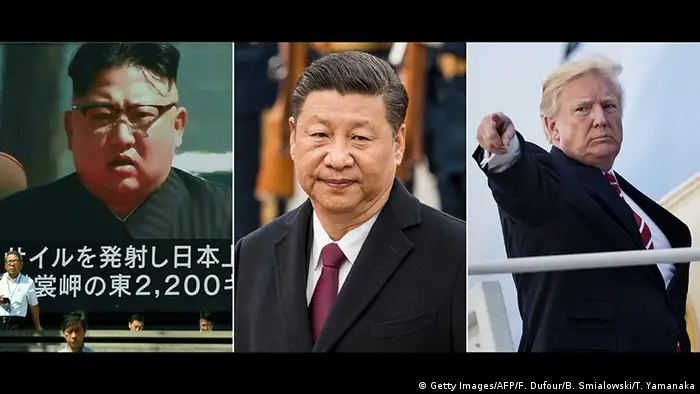 Bildkombo Kim Jong-un Xi Jinping Donald Trump