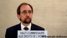 Zeid Ra'ad al-Hussein outgoing United Nations High Commissioner for Human Rights attends the Human Rights Council one day after the U.S. announced their withdraw at the United Nations in Geneva, Switzerland June 20, 2018. REUTERS/Denis Balibouse 