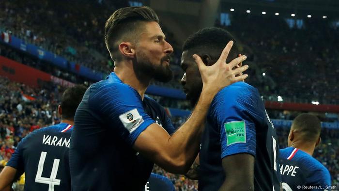 FIFA Fußball-WM 2018 in Russland | Halbfinale -Frankreich vs Belgien | Jubel (1:0) (Reuters/L. Smith)