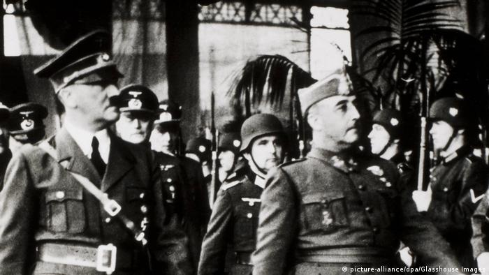 Adolf Hitler und Francisco Franco in Hendaye, Frankreich, Oktober 23, 1940