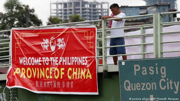 Phillippinen - Banner mit der Aufschrift Willkommen in den Philippinen, Provinz China