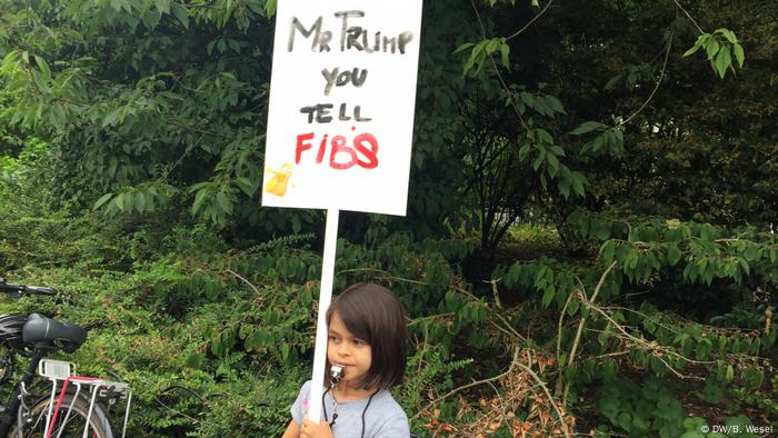Anti-Trump protestor in London